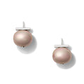 Statement Making Lilac Pebble Pearl Earring (Large)~Sterling Silver