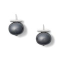 Statement Making Noir Black Pebble Pearls + Silver