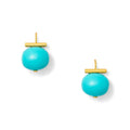 Statement Making Turquoise Pebble Pearl Earrings