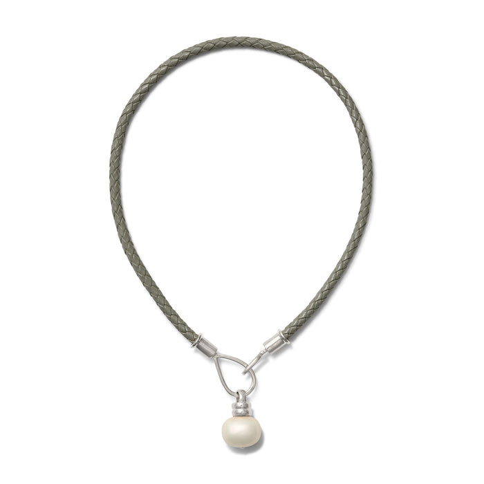 Sterling Lasso Pearl Coal Leather