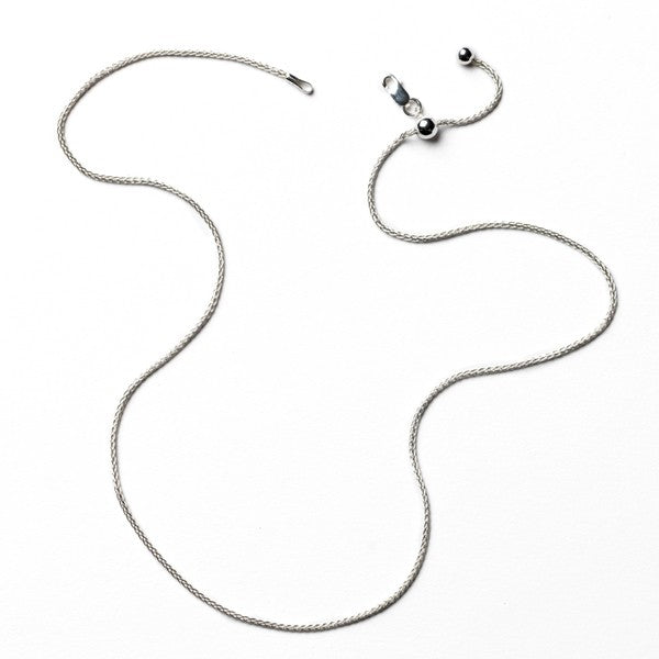Sterling Silver 1.3mm Wheat Chain with Smartbead