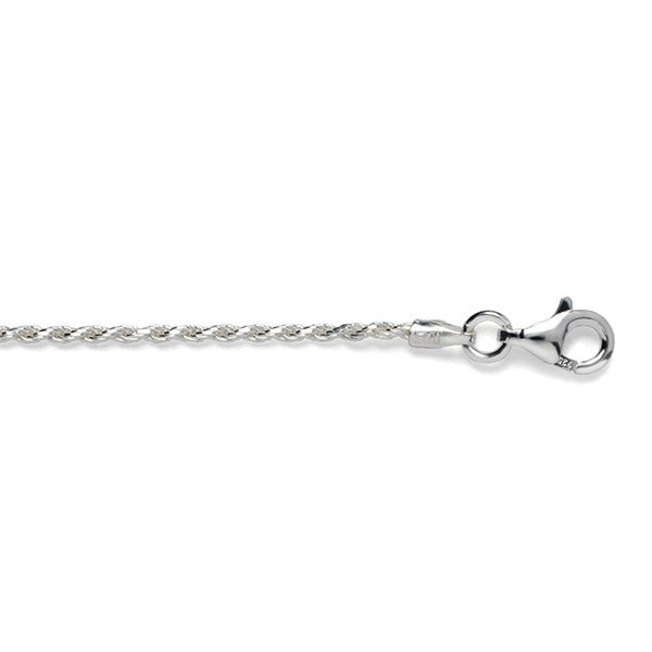 Sterling Silver 1.5mm Diamond Cut Rope Chain