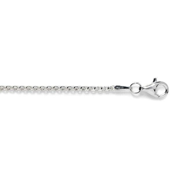 Sterling Silver 1.6mm Rounded Box Chain