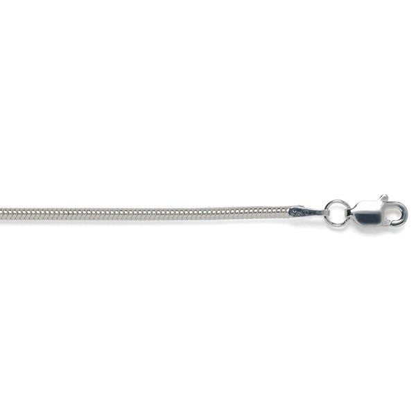 Sterling Silver 1.6mm Silver Snake Chain