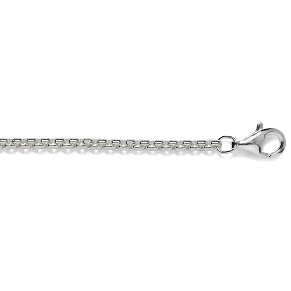 Sterling Silver 2.2mm Rounded Box Chain