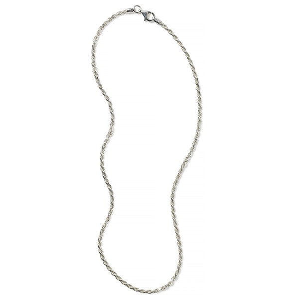 Sterling Silver 2.3mm Diamond Cut Rope Chain