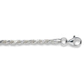 Sterling Silver 2.7mm Diamond Cut Rope Chain
