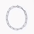 Sterling Silver Diamond Cut Paperclip Bracelet