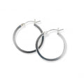 Sterling Silver Flat Hoop Earring 28mm