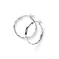 Sterling Silver Hammered Hoop Earring 25mm