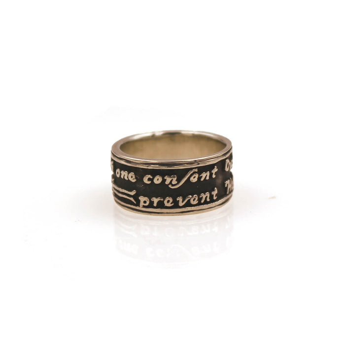 Sterling Silver Modern ‘Poesy’ Band