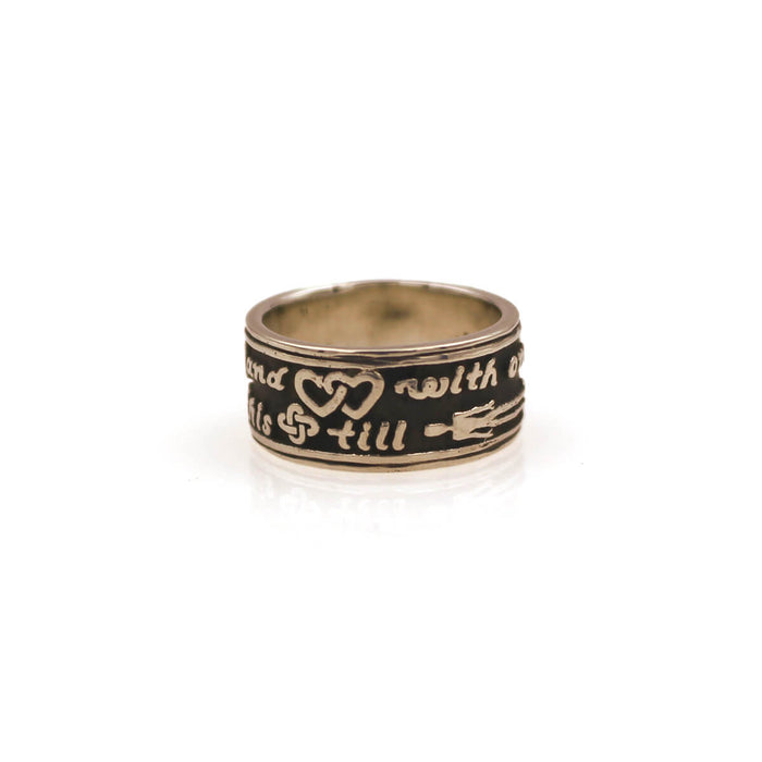 Sterling Silver Modern ‘Poesy’ Band
