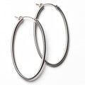 Sterling Silver Oval Hoop Earring 45mm