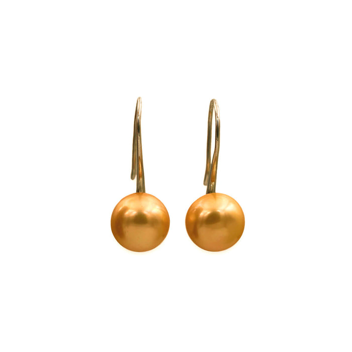 Sterling Silver Peach Freshwater Pearl Hook Earrings
