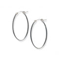 Sterling Silver Squared Oval Hoop Earring 42mm
