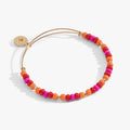 Summer Hues Beaded Charm Bangle