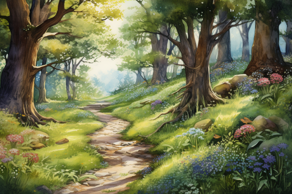 Sunshine On A Forest Path