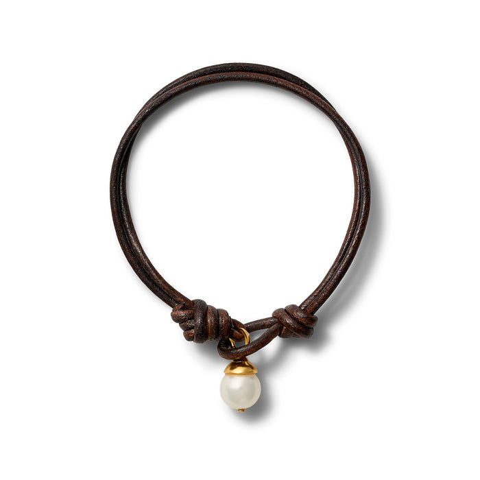 Teeny Leather Bracelet~ Gold