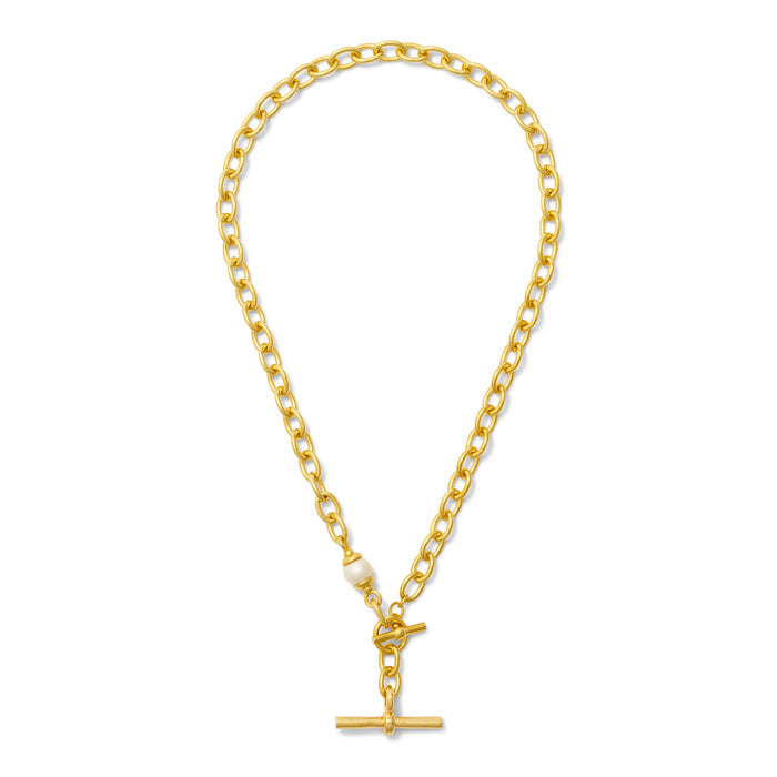 The Miranda Gold + Pearl Necklace