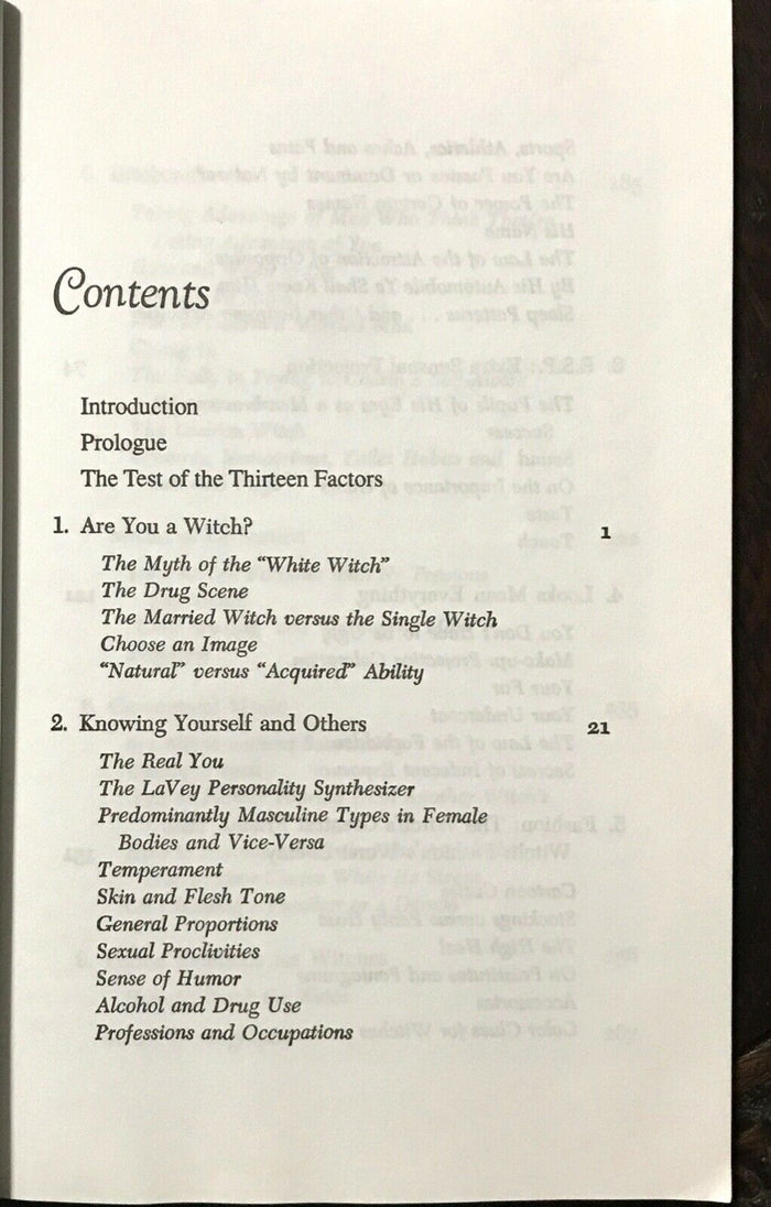 THE SATANIC WITCH - ANTON SZANDOR LAVEY - Feral House, 1989 CHURCH OF SATAN