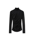 Top in fluid glittery jersey Black