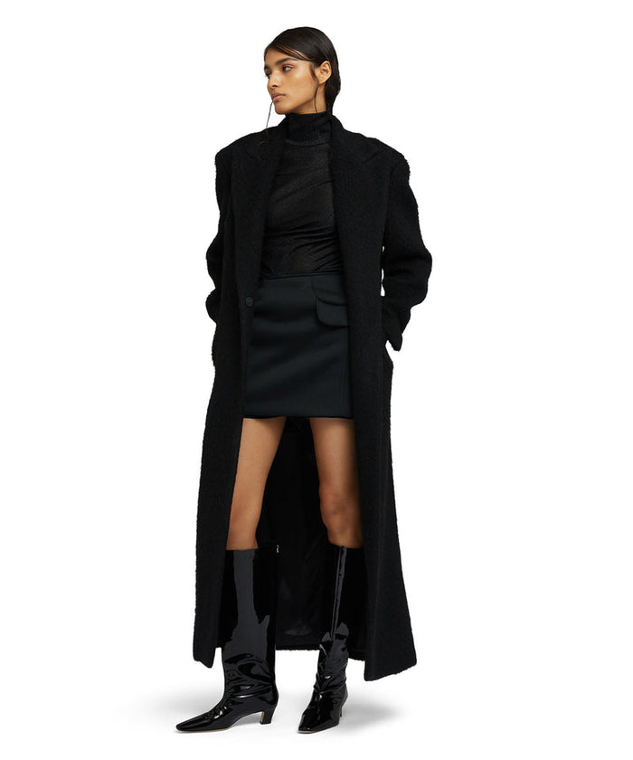 Top in fluid glittery jersey Black