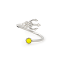 Trident Yellow Stone Wrap Ring