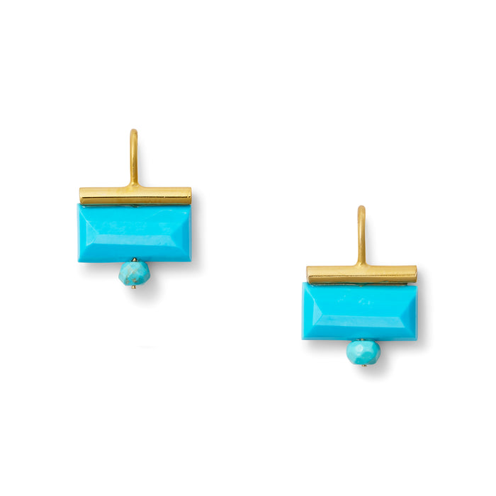 Turquoise Tile Earring