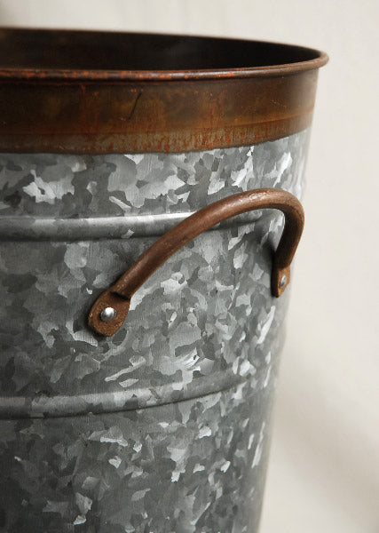 Two Tone 18" Flower Market Buckets with Handles