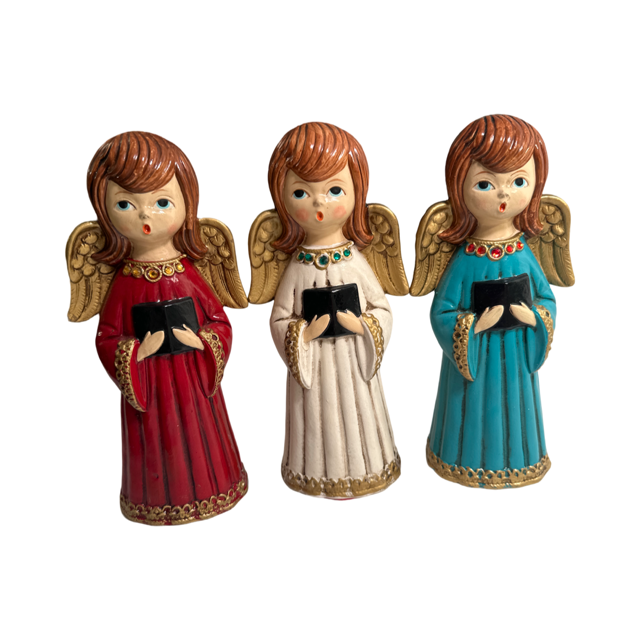 Vintage Ardco Heavenly Choir Angel Trio Figures (Set of 3)