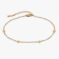 White Enameled Chain Coin Station Anklet