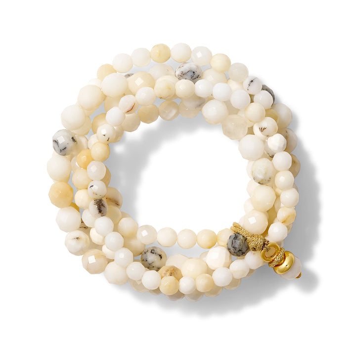 White Facetted Opal Sally Bracelet Set