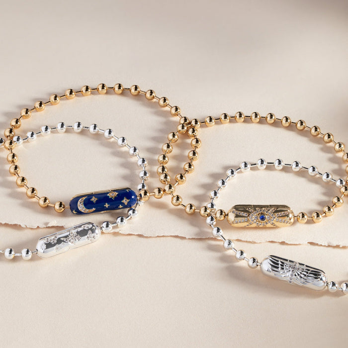 Wings with Cross Barrel Closure Bracelet