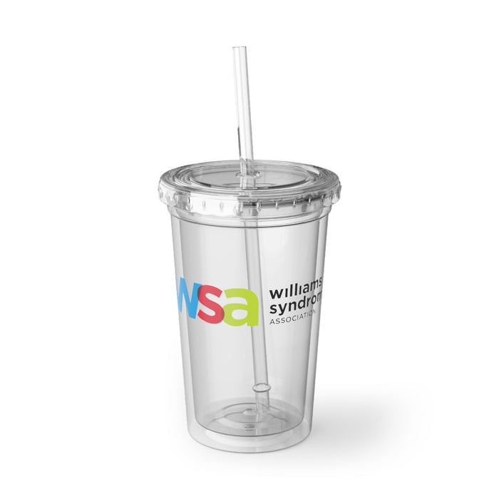 WSA Letters Logo Acrylic Cup with Straw