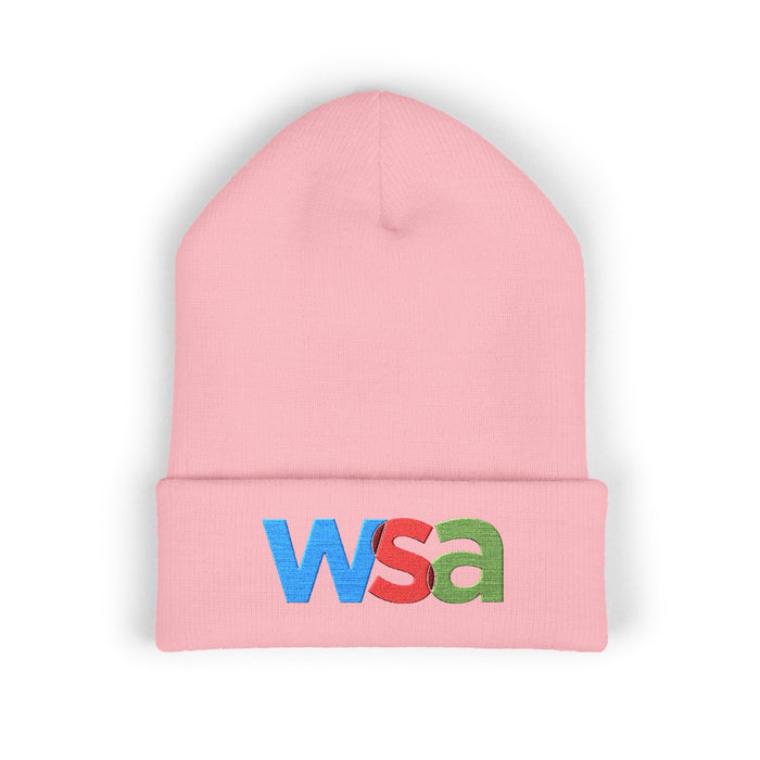 WSA Letters Logo Embroidered Beanie